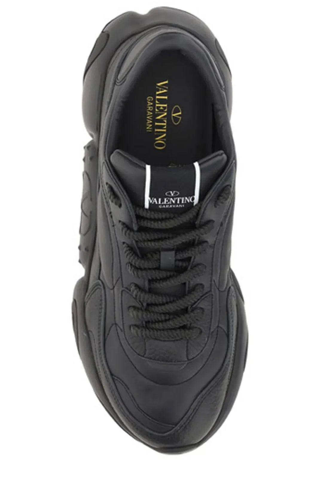 Black Calf Leather Garavani Sneakers