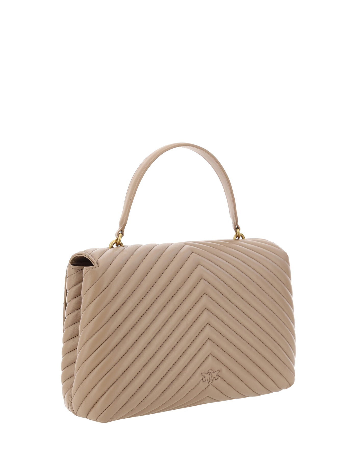 Beige Calf Leather Love Lady Handbag