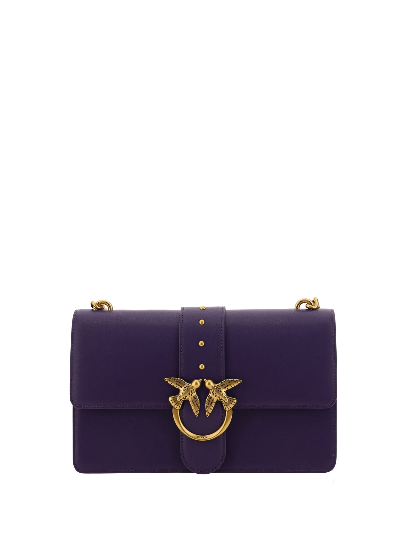 Purple Leather Love One Classic Shoulder Bag