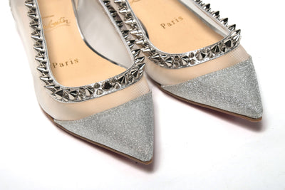 Silver Flat Point Toe Shoe