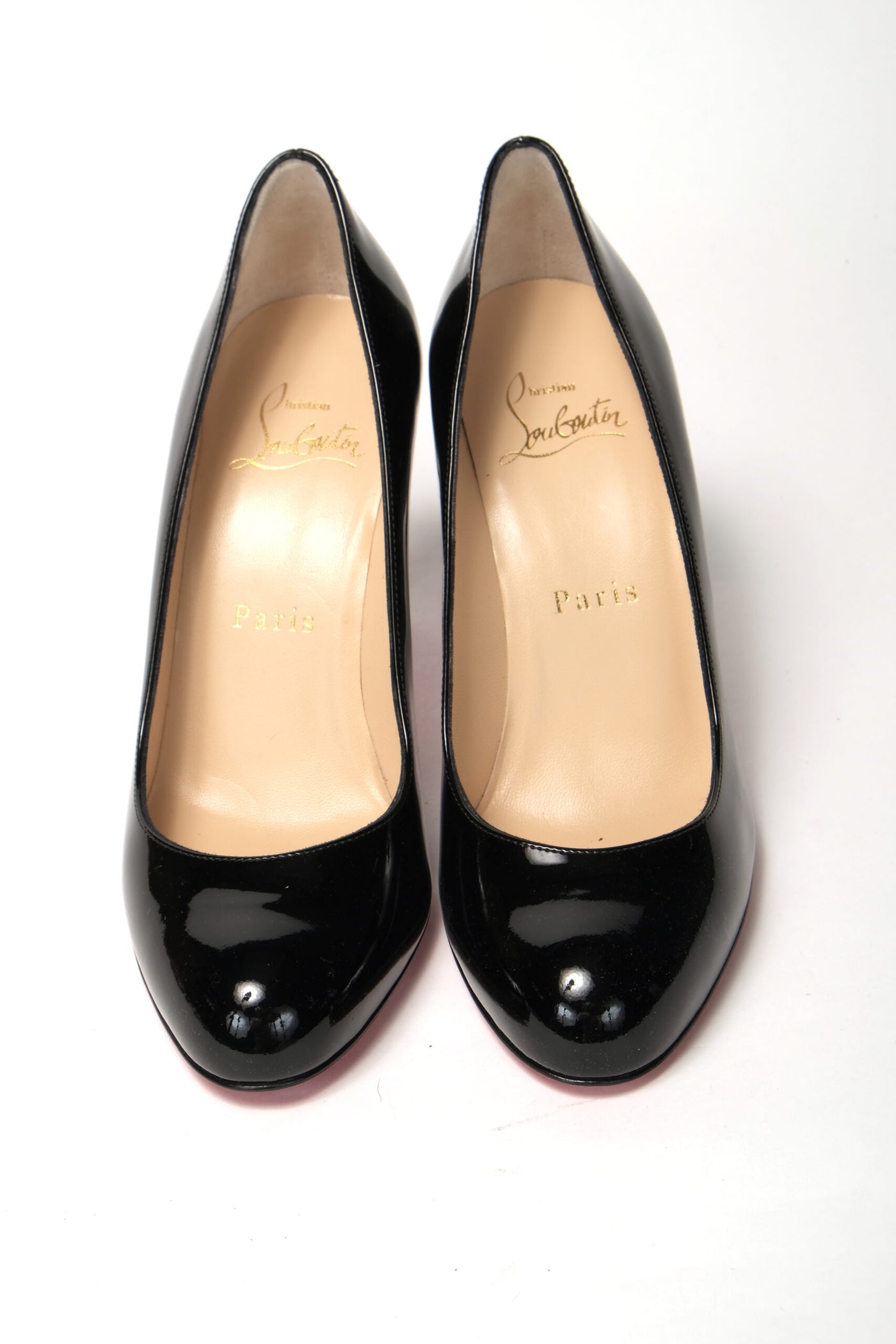 Simple Pump 85 Patent Black Heel