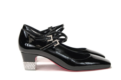 Black/Lin Black Aquajane 45 Patent Heel