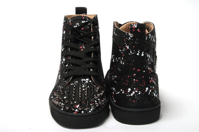 Black/Black Gun Lou Spikes Orlato Flat Shoes