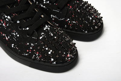 Black/Black Gun Lou Spikes Orlato Flat Shoes