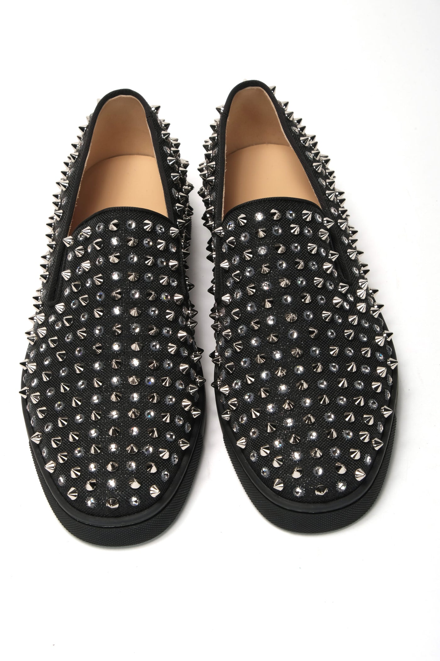 Black/Crystal Sv Version Roller 1c1s Flat Shoes