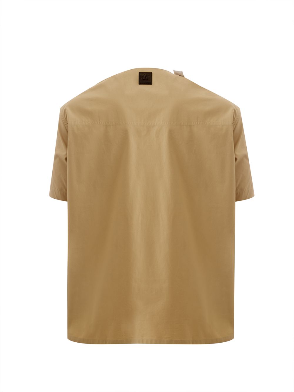 Oversized Beige T-Shirt with Side Closure