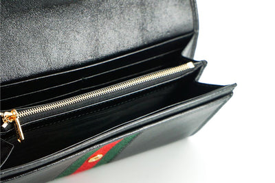 Black Leather Rajah Wallet