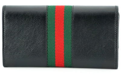 Black Leather Rajah Wallet