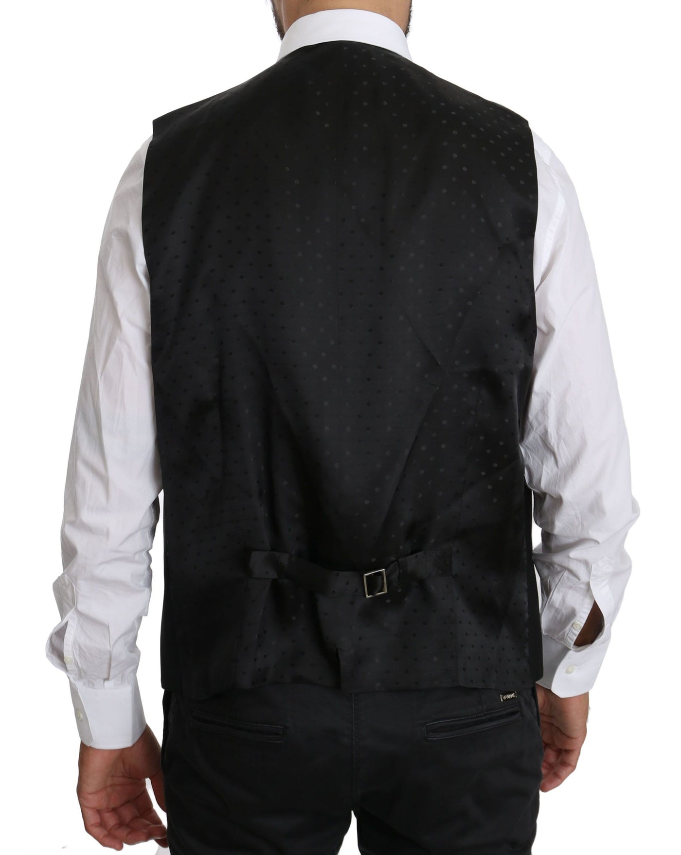 Black Wool  Waistcoat Formal Gilet Vest