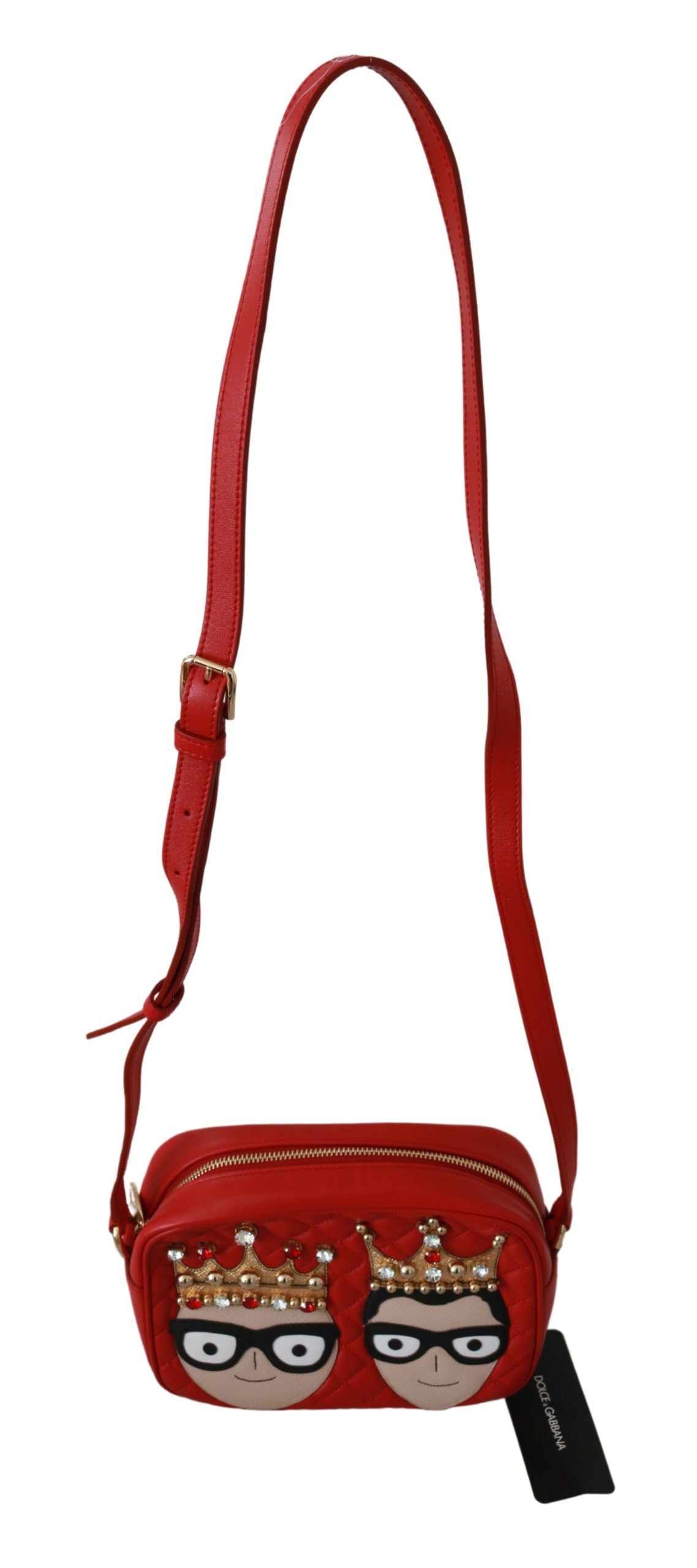 Red Crown Men Patch Crossbody Borse GLAM Leather BAg