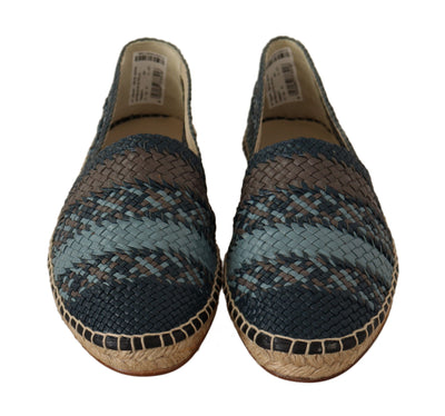 Blue Gray Slip On Buffalo Espadrille Shoes