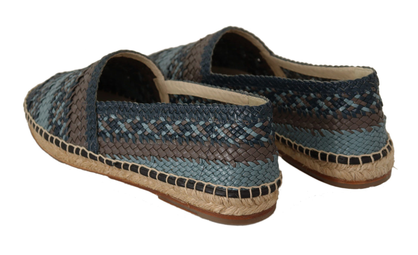 Blue Gray Slip On Buffalo Espadrille Shoes