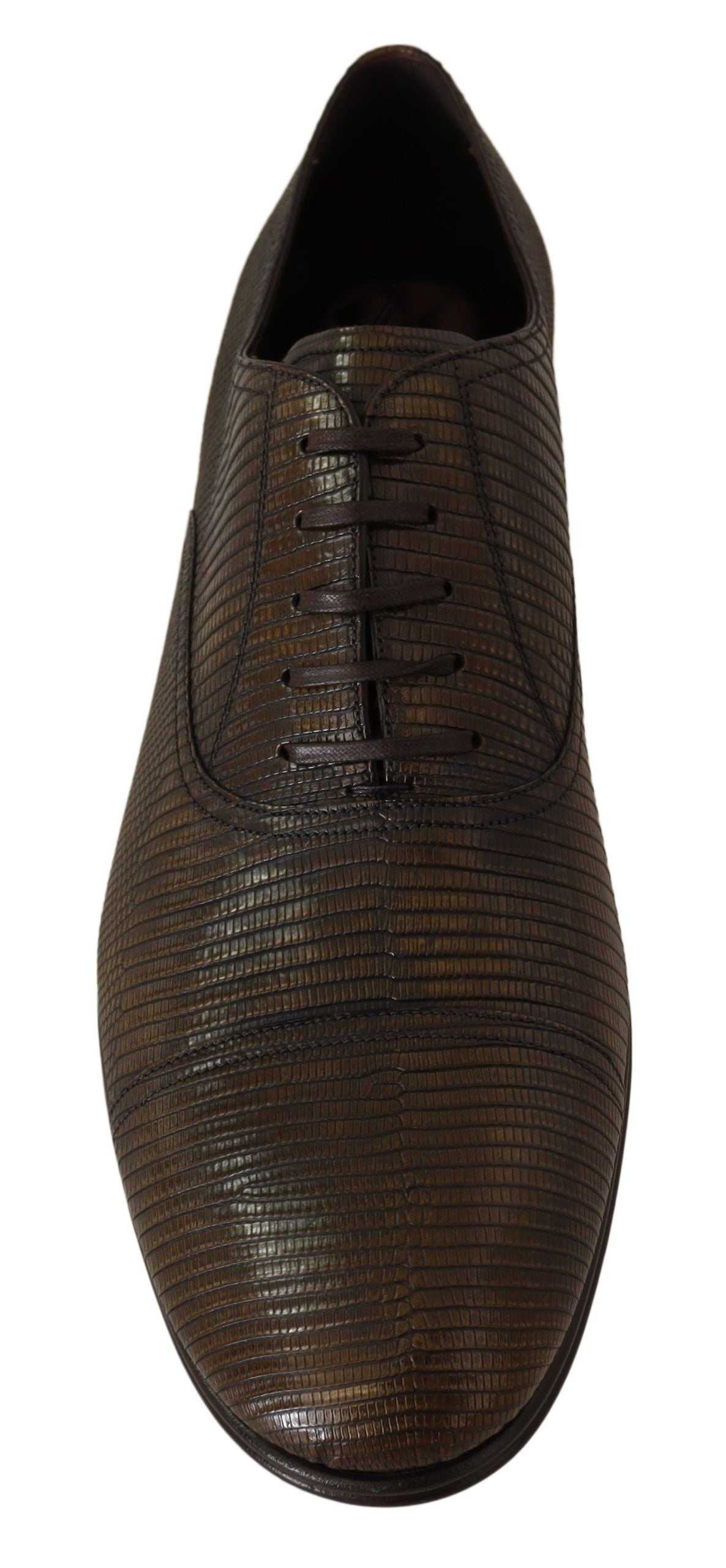 Brown Lizard Leather Dress Oxford Shoes