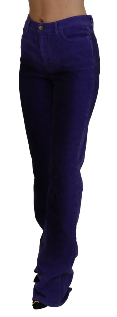 Purple Cotton Corduroy Women Pants