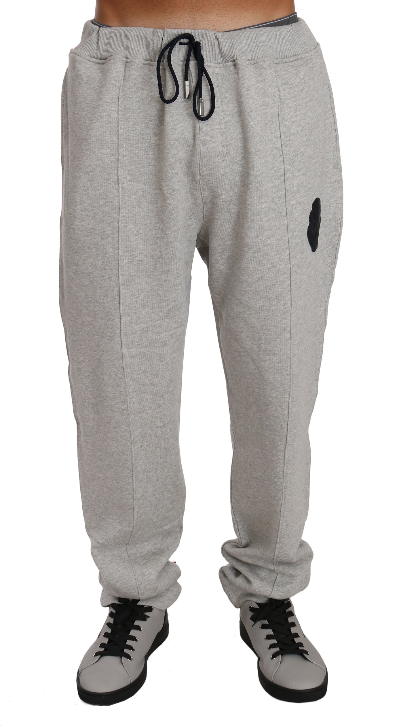 Gray Cotton Sweater Pants Tracksuit  Set