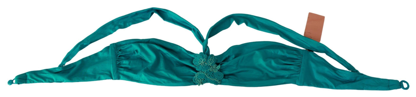 Blue Green Nylon Bikini Tops Swimsuit Beachwear