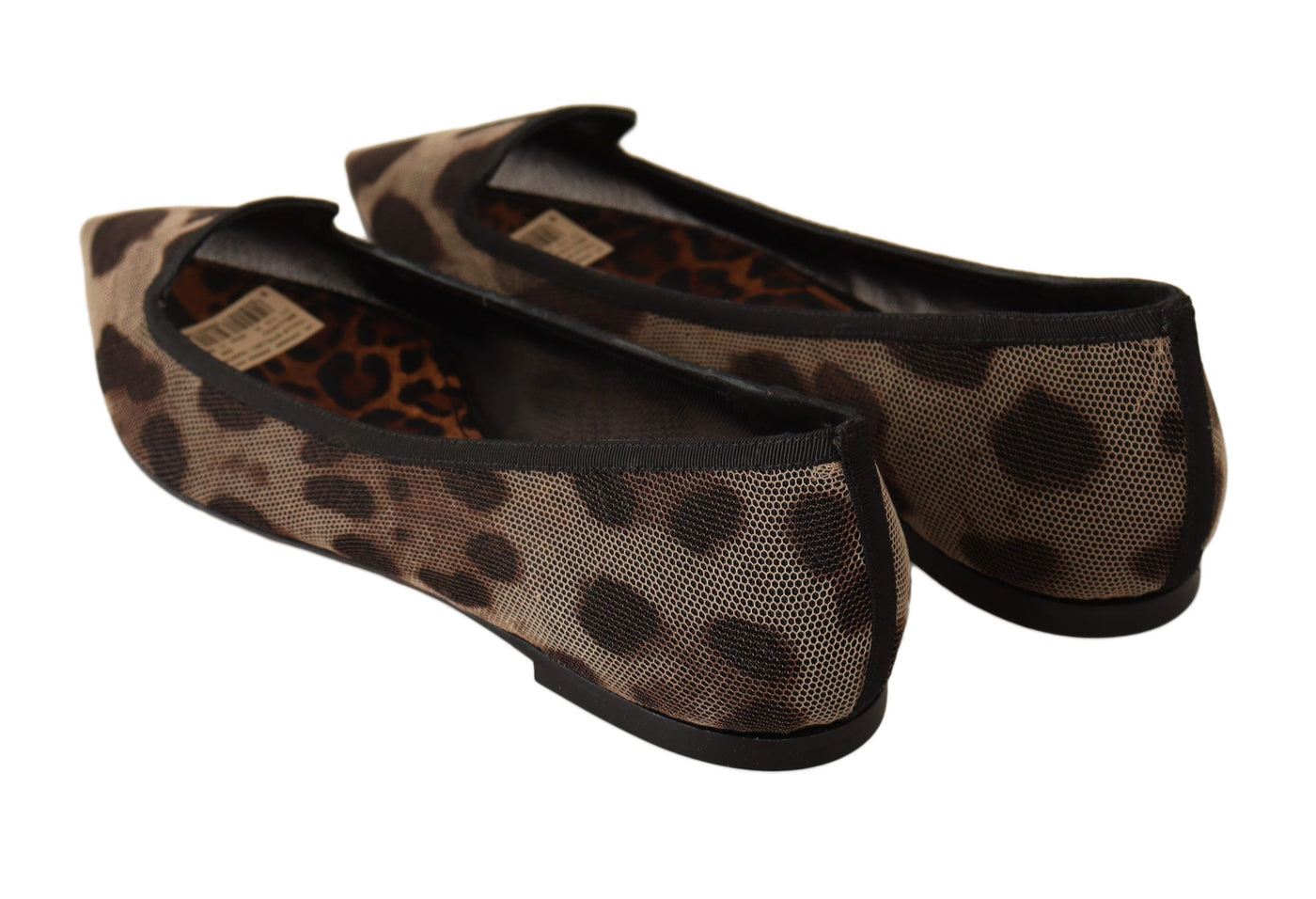 Brown Leopard Ballerina Flat Loafers Shoes