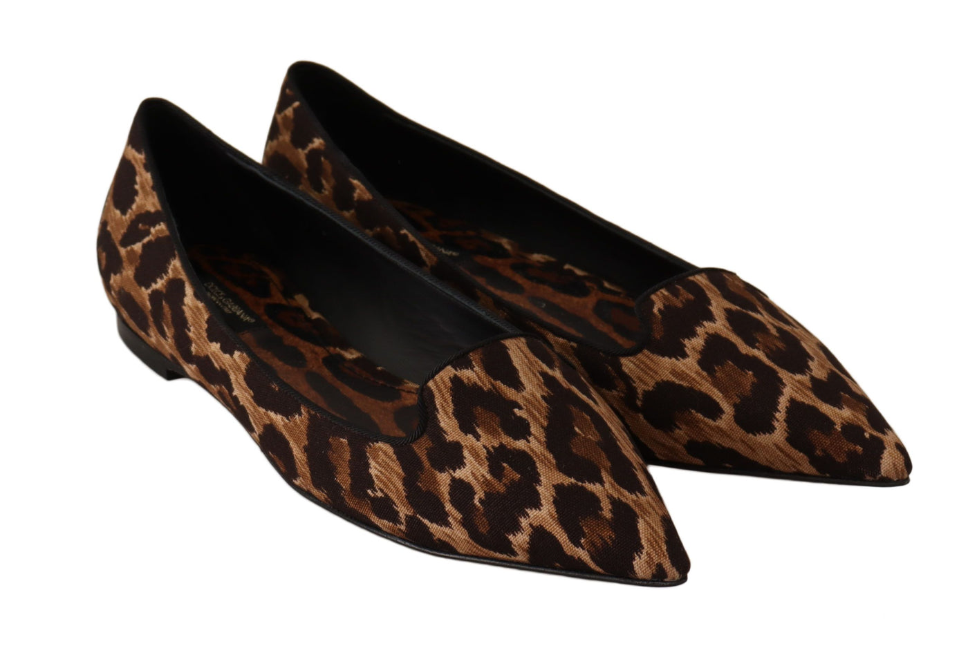 Brown Leopard Ballerina Flat Loafers Shoes