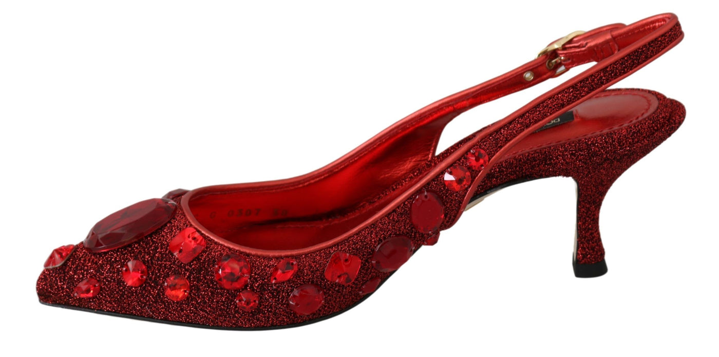 Red Crystal CHRISTMAS Slingbacks Shoes