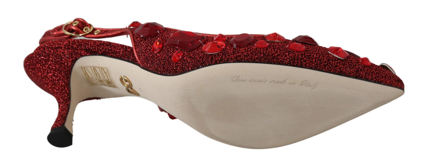 Red Crystal CHRISTMAS Slingbacks Shoes