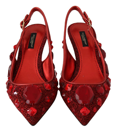 Red Crystal CHRISTMAS Slingbacks Shoes