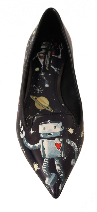 Black Outer Space Ballerina Loafers