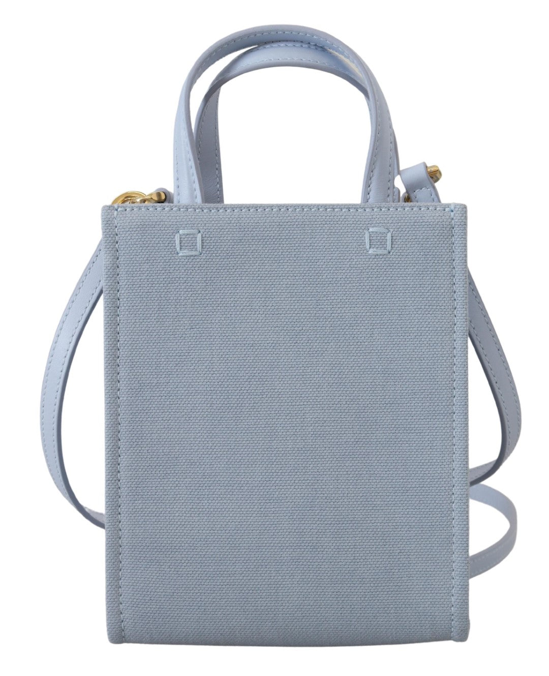 Blue Coated Canvas Vertical Cloud Mini Shoulder Bag