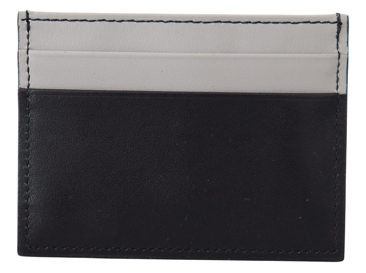 Gray Blue Two Tone Leather Mania Cardholder Wallet