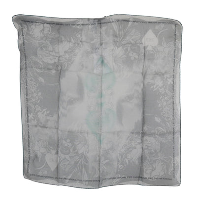 Gray Silk Shawl Foulard Wrap Scarf