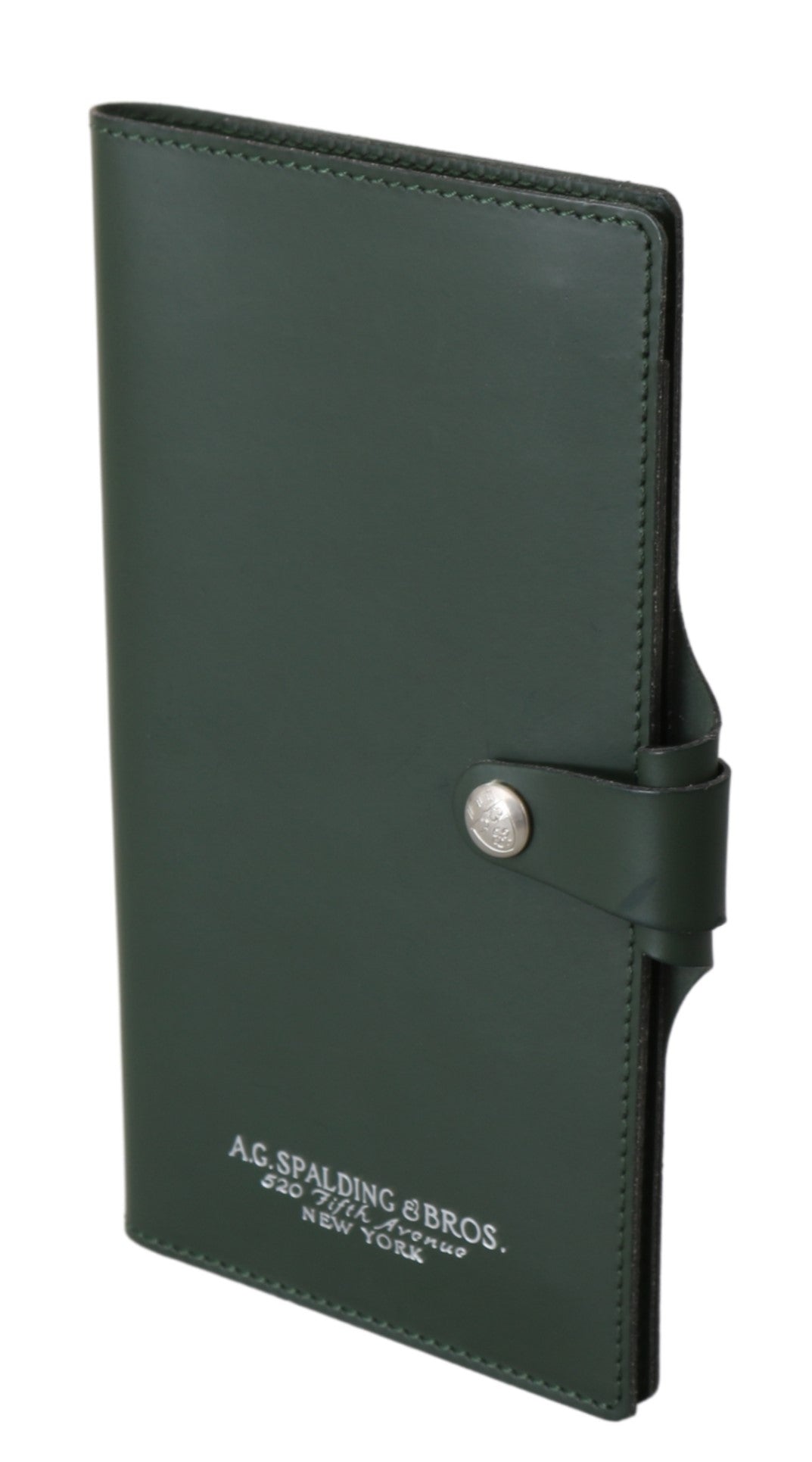 Green Bifold Travel Holder Leather Wallet