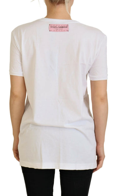 White Cotton Top Fashion Explosion T-shirt