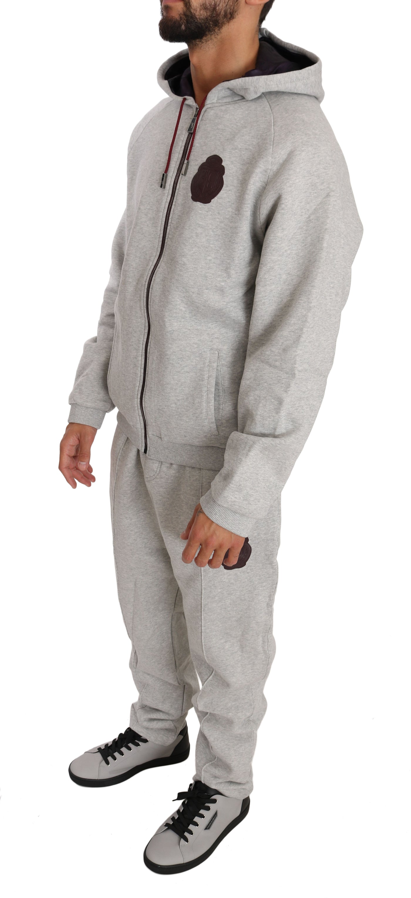 Gray Cotton Sweater Pants Tracksuit