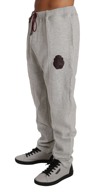 Gray Cotton Sweater Pants Tracksuit