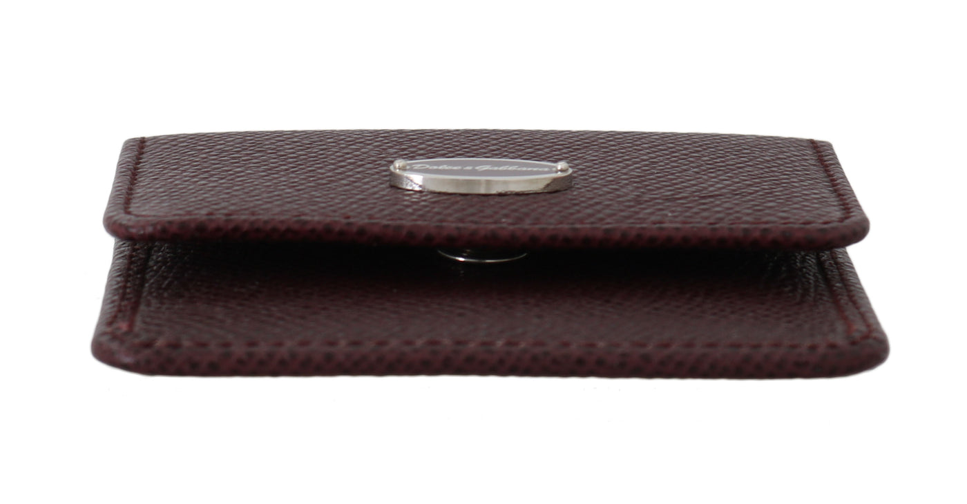 Bordeaux Dauphine Leather Condom Pocket Case