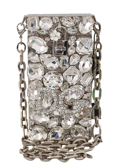 Cross Body Silver Crystal Brass Crystal Purse