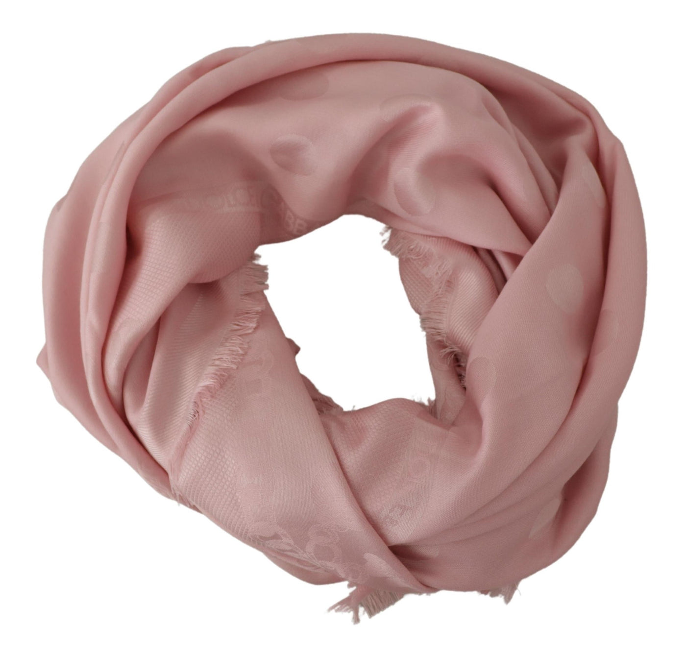 Pink Silk Neck Wrap Shawl Logo Scarf