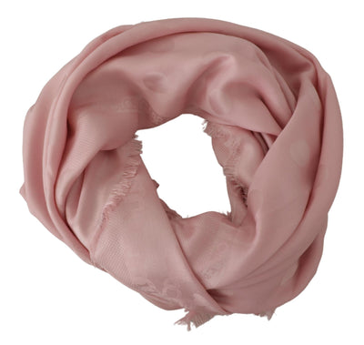 Pink Silk Neck Wrap Shawl Logo Scarf