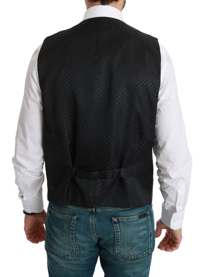 Gray Waistcoat Formal Stretch Wool Vest