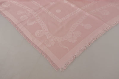 Pink Silk Neck Wrap Shawl Logo Scarf