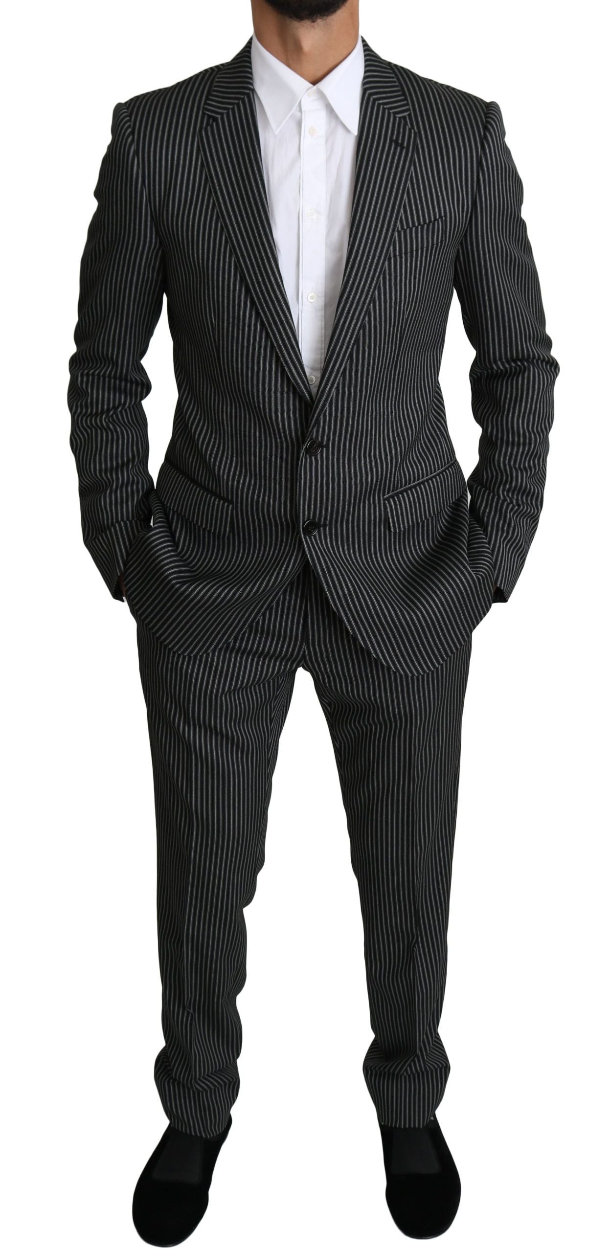 Black White Stripes 2 Piece MARTINI Suit