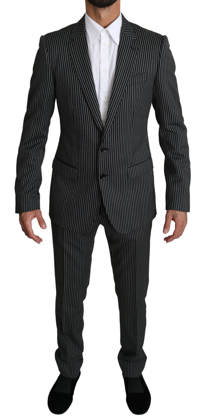 Black White Stripes 2 Piece MARTINI Suit