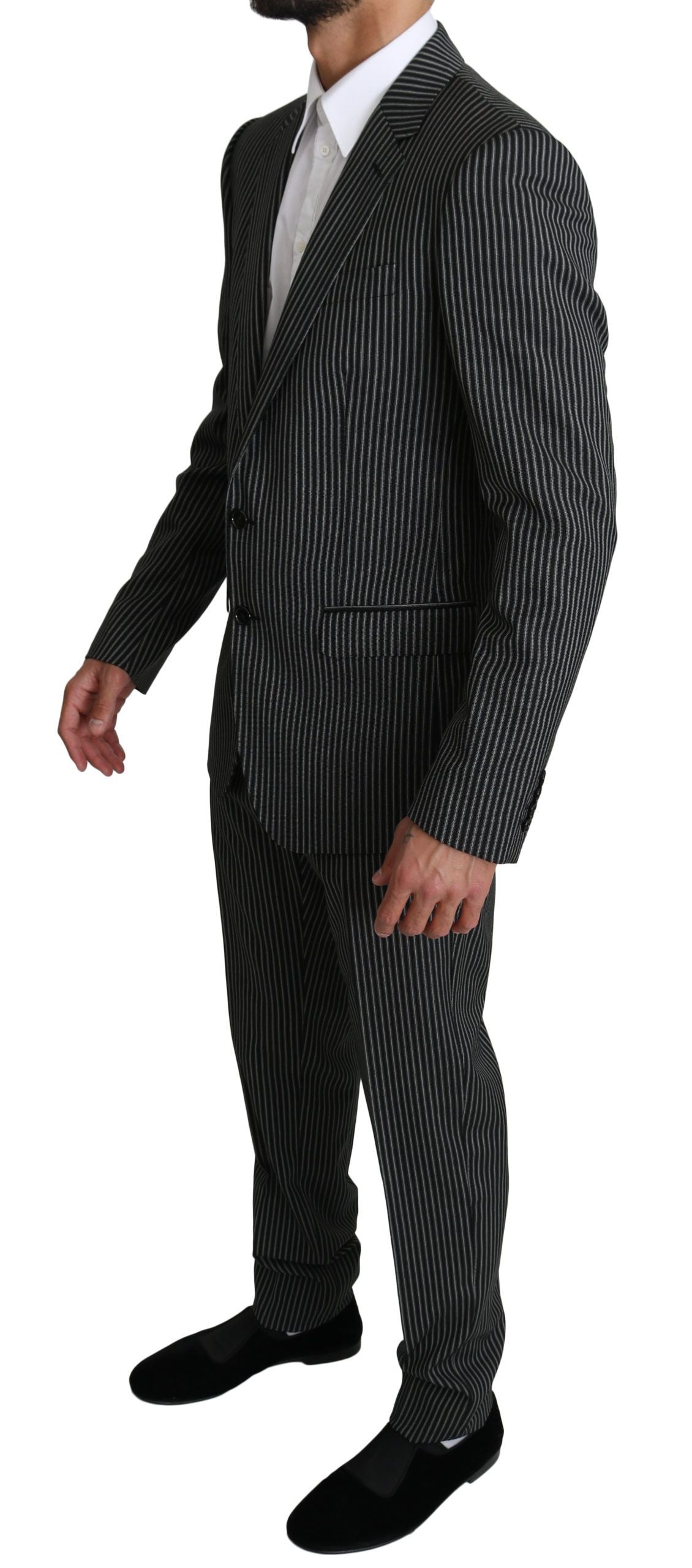 Black White Stripes 2 Piece MARTINI Suit