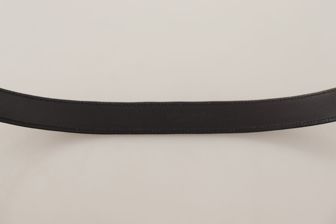 Black Suede Leather Silver Metal Buckle Belt