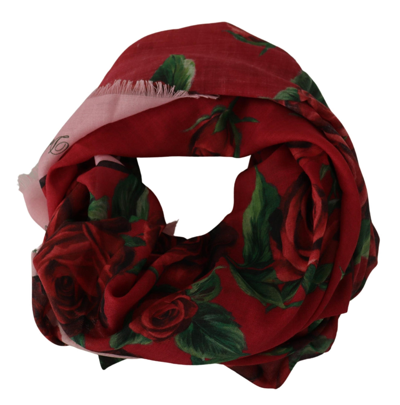 Multicolor Roses Cashmere Fringes Scarf