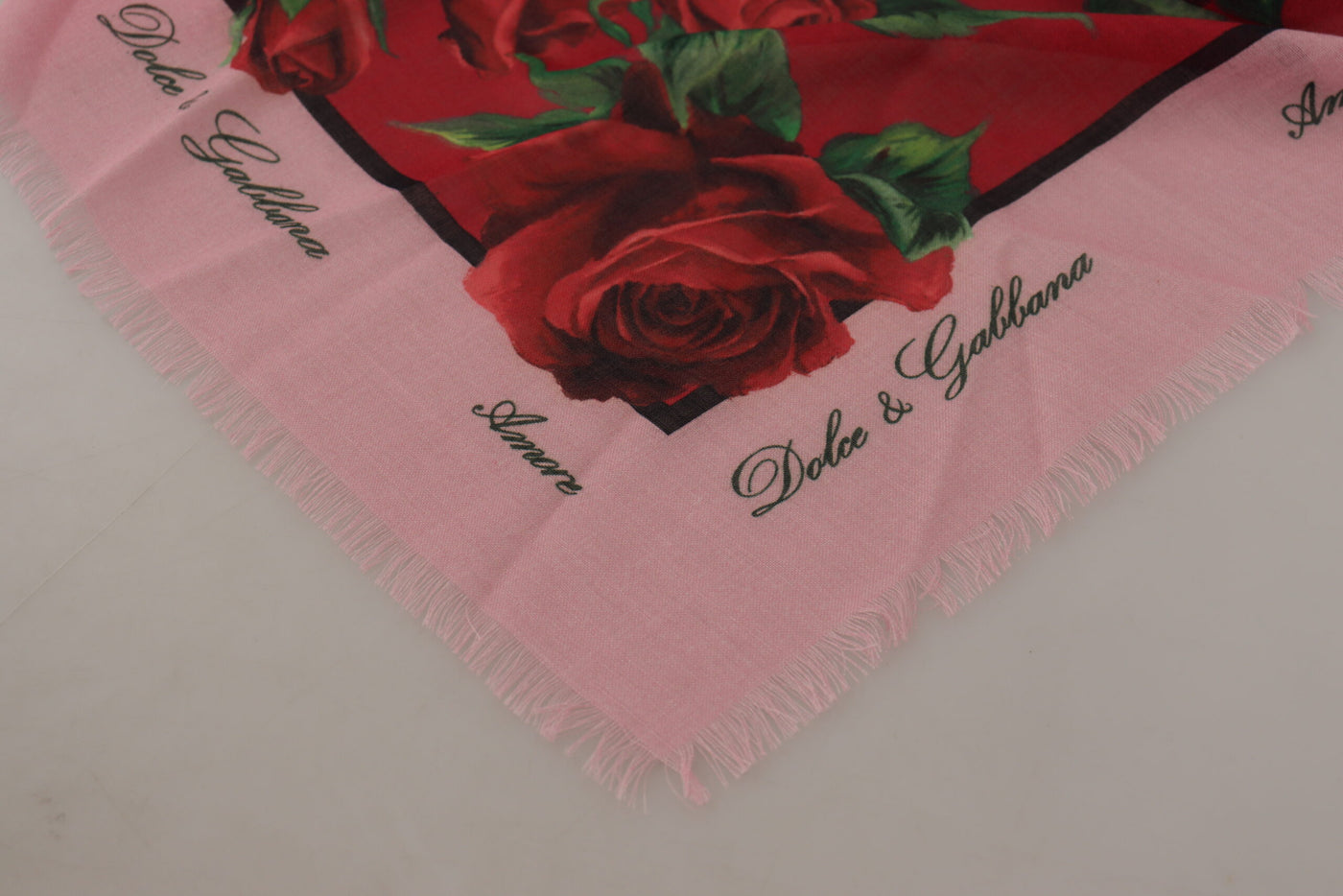 Multicolor Roses Cashmere Fringes Scarf