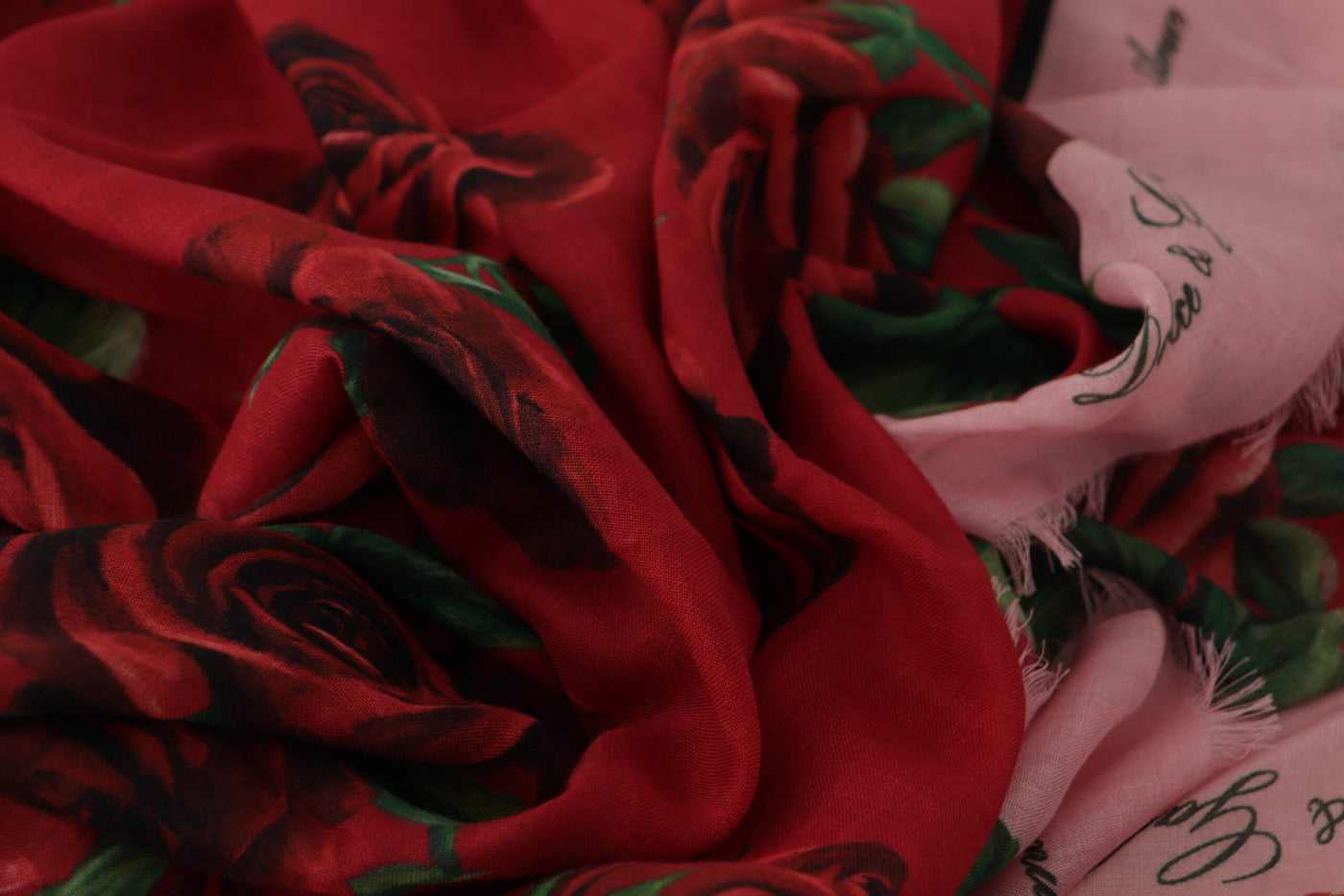 Multicolor Roses Cashmere Fringes Scarf