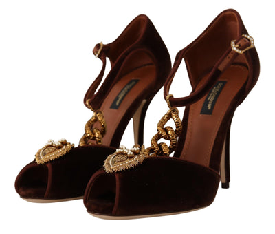 Brown Coppar Devotion Heart Sandals Shoes