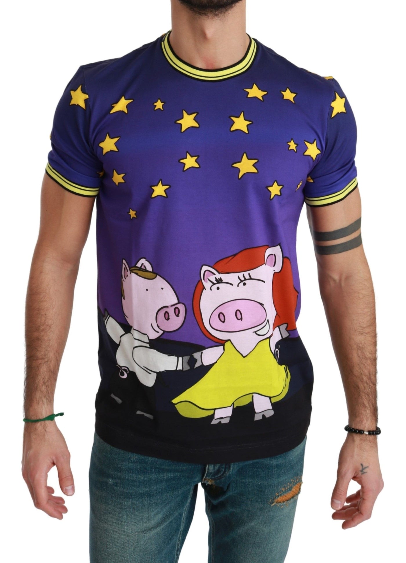 Purple  Cotton Top 2019 Year of the Pig  T-shirt