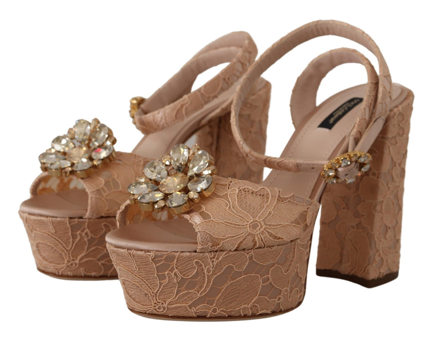 Pink Lace Taormina Platform Sandals Shoes