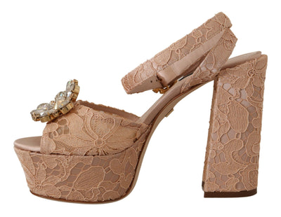 Pink Lace Taormina Platform Sandals Shoes